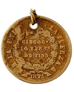 Bolívia  5 centavos 1871 (Prata)