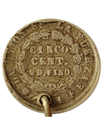 Bolívia  5 centavos 1884 (Prata)
