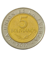 Bolívia 5 bolivianos 2017