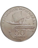 Senegal 50 francos 1975 - Léopold Sédar Senghor (Prata)