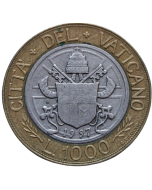 Cidade do Vaticano 1000 liras 1997 - Paz - João Paulo II
