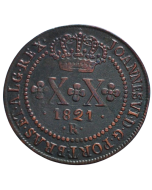Brasil 20 réis 1821 R - 55 Pérolas 