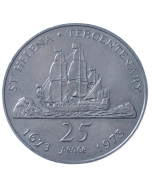 Santa Helena 25 Pence 1973 - Tricentenário do domínio britânico