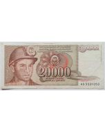 Iugoslávia 20.000 dinares 1987 
