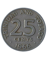 Trinidad e Tobago 25 Cents 1966