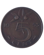 Holanda 5 Cents 1953