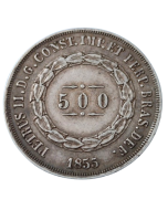 Brasil 500 Réis 1855 - Prata