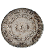 Brasil 500 Réis 1860 - Prata