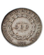 Brasil 500 Réis 1856 - Prata