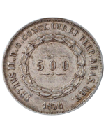 Brasil 500 Réis 1856 - Prata