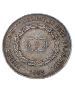 Brasil 500 Réis 1862 - Prata
