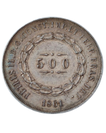 Brasil 500 Réis 1861 - Prata