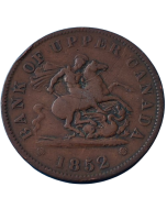 Banco do Alto Canadá (Províncias Canadenses) 1 Penny 1852