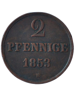Hannover 2 pfennig 1853