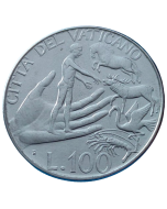 Cidade do Vaticano 100 Liras 1988 -  João Paulo II - O Gênesis