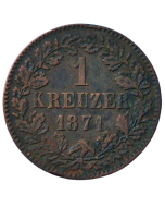Baden 1 kreuzer 1871