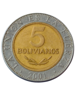 Bolívia 5 bolivianos 2011