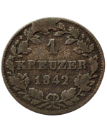 Württemberg 1 kreuzer 1842 - Prata
