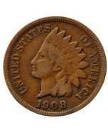 Estados Unidos 1 Cent 1908 - Cabeça de Índio
