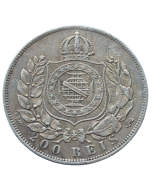 Brasil 200 Réis 1868 - Prata