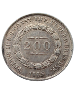 Brasil 200 Réis 1865 - Prata
