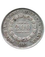 Brasil 200 Réis 1857 - Espinhos