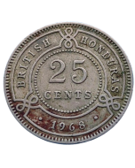 Honduras Britânica 25 Cêntimos 1968