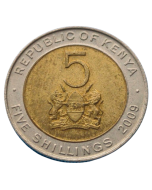 Quênia 5 Shillings 2009
