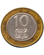 Quênia 10 Shillings 2010