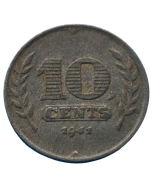 Holanda 10 Cents 1941 - Ocupação Alemã