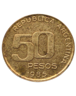 Argentina 50 pesos 1985 - 50º Aniversário Banco Central