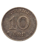 Suécia 10 Ore 1931 - Prata
