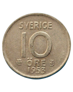 Suécia 10 Ore 1953 - Prata