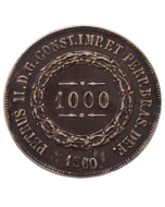 Brasil 1000 Réis 1860 - Prata