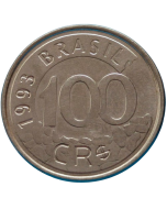 Brasil 100 Cruzeiros Reais 1993 - Lobo Guará