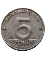 Alemanha Oriental 5 Pfennig 1953 E