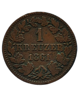 Nassau 1 kreuzer 1861