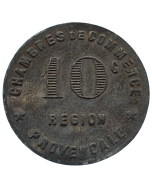 Região de Provença-Alpes-Côte d'Azur 10 cents 1918- notgeld francês