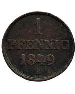 Reino de Hannover 1 pfennig 1849