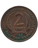 Caribe Oriental 2 Cents 1955