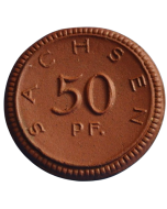 Saxônia 50 Pfennig 1921 - Notgeld (Porcelana)