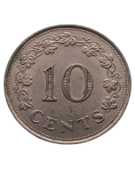 Malta 10 cents 1972