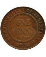 Austrália 1 Penny 1922