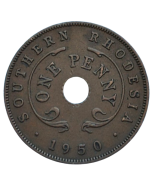Rodésia do Sul 1 Penny 1950
