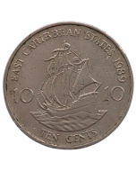 Estados do Caribe Oriental 10 cêntimos 1989