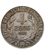 Brasil 2000 Réis 1927 - Mocinha (Prata)