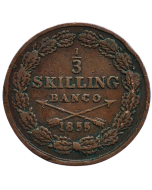 Suécia 1/3 skilling 1855