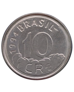 Brasi 10 cruzeiros reais 1994 - Tamanduá