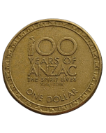 Austrália 1 Dólar 2014 - 100º Aniversário - ANZAC