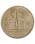 Polônia 10 Zloty 1971 - 50º Aniversário - Batalha da Alta Silésia